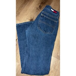 Tommy Jeans Women's Flare Leg Dark‎ Wash Denim Jeans Trendy Vintage Size 5/31